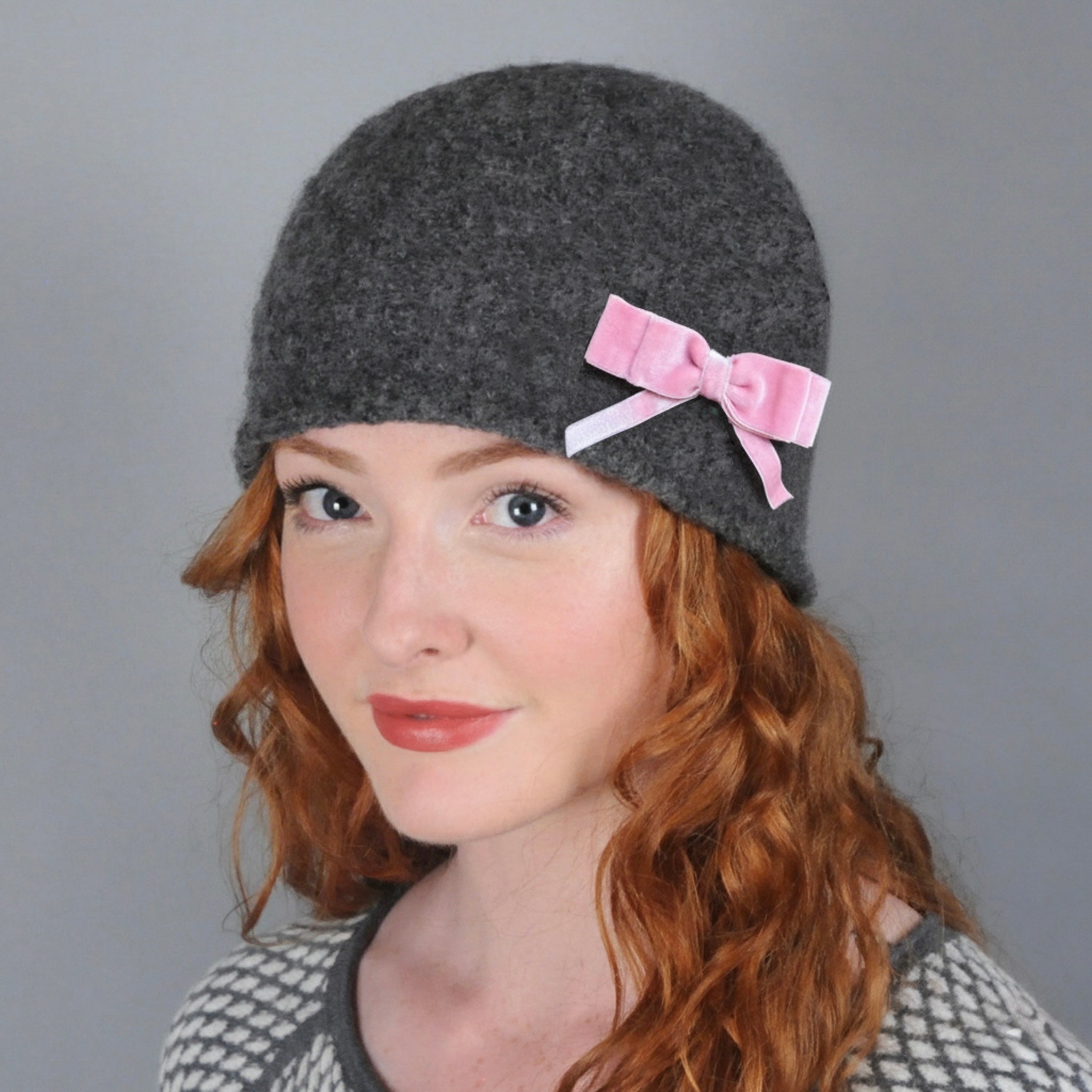 Velvet Bow Cloche